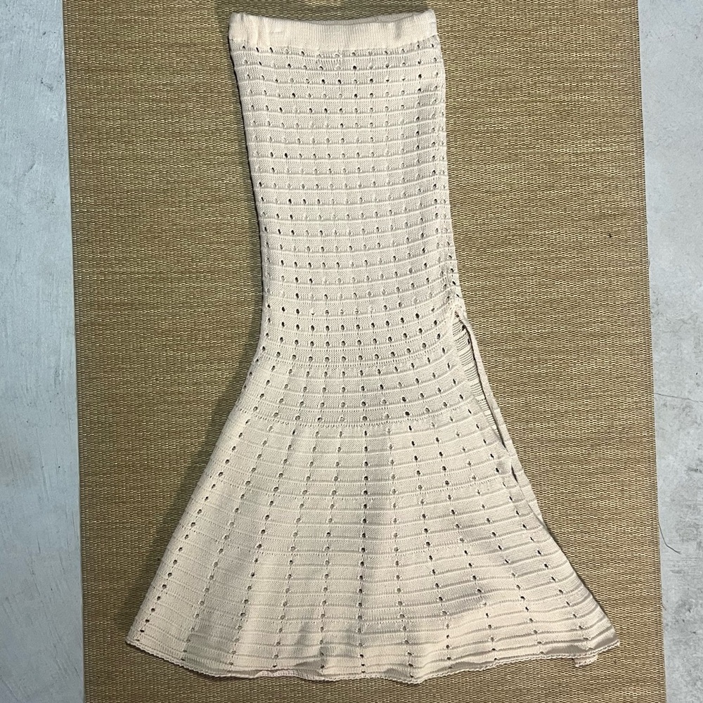 Vici Joplin Cotton Knit Maxi Cream Skirt Size Small New without tags - Picture 11 of 14